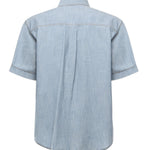 Camicia in chambray con logo FS1321 AUWXF0LQ0 FENDI 