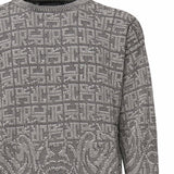 Maglione grigio con logo integrato RMP25003MA  JOHN RICHMOND 