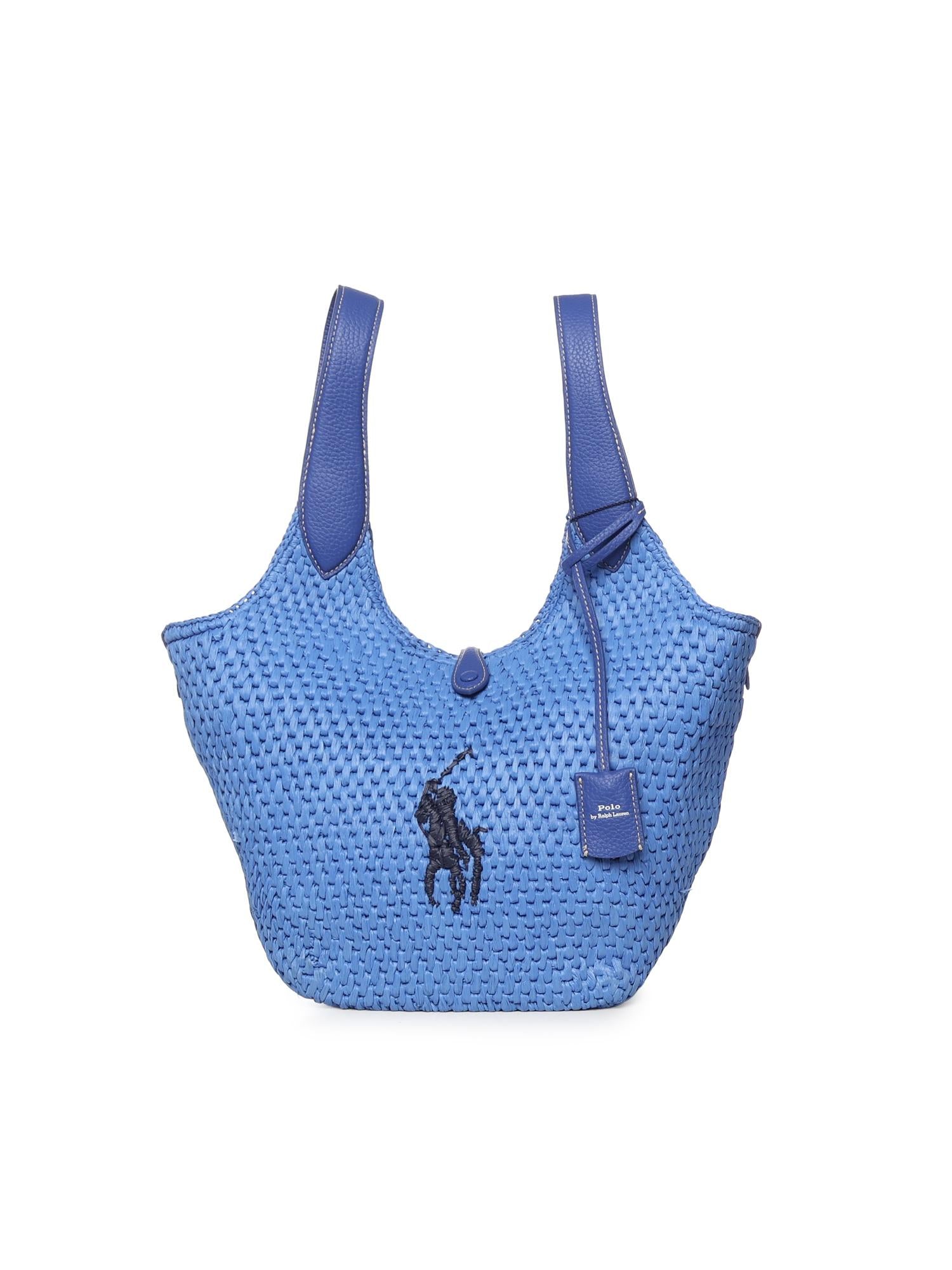 Borsa tote in rafia e viscosa 428P12005 001 POLO RALPH LAUREN 