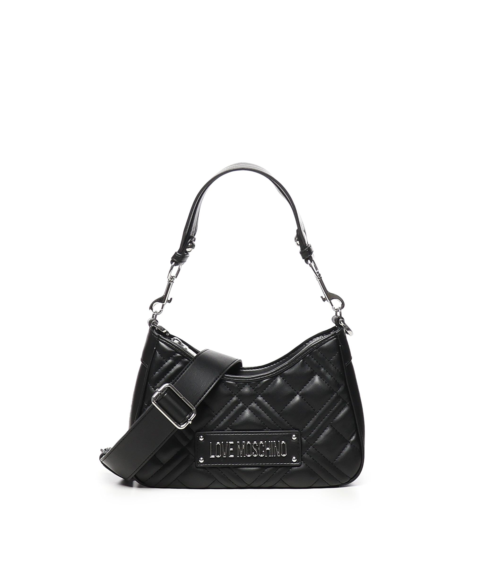 Borsa trapuntata con logo<BR/> JC4152PP1MLA0 00B LOVE MOSCHINO 