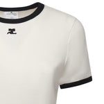 T-shirt in cotone con logo 125JTS017JS0203 B211 COURREGES 