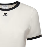 T-shirt in cotone con logo 125JTS017JS0203 B211 COURREGES 