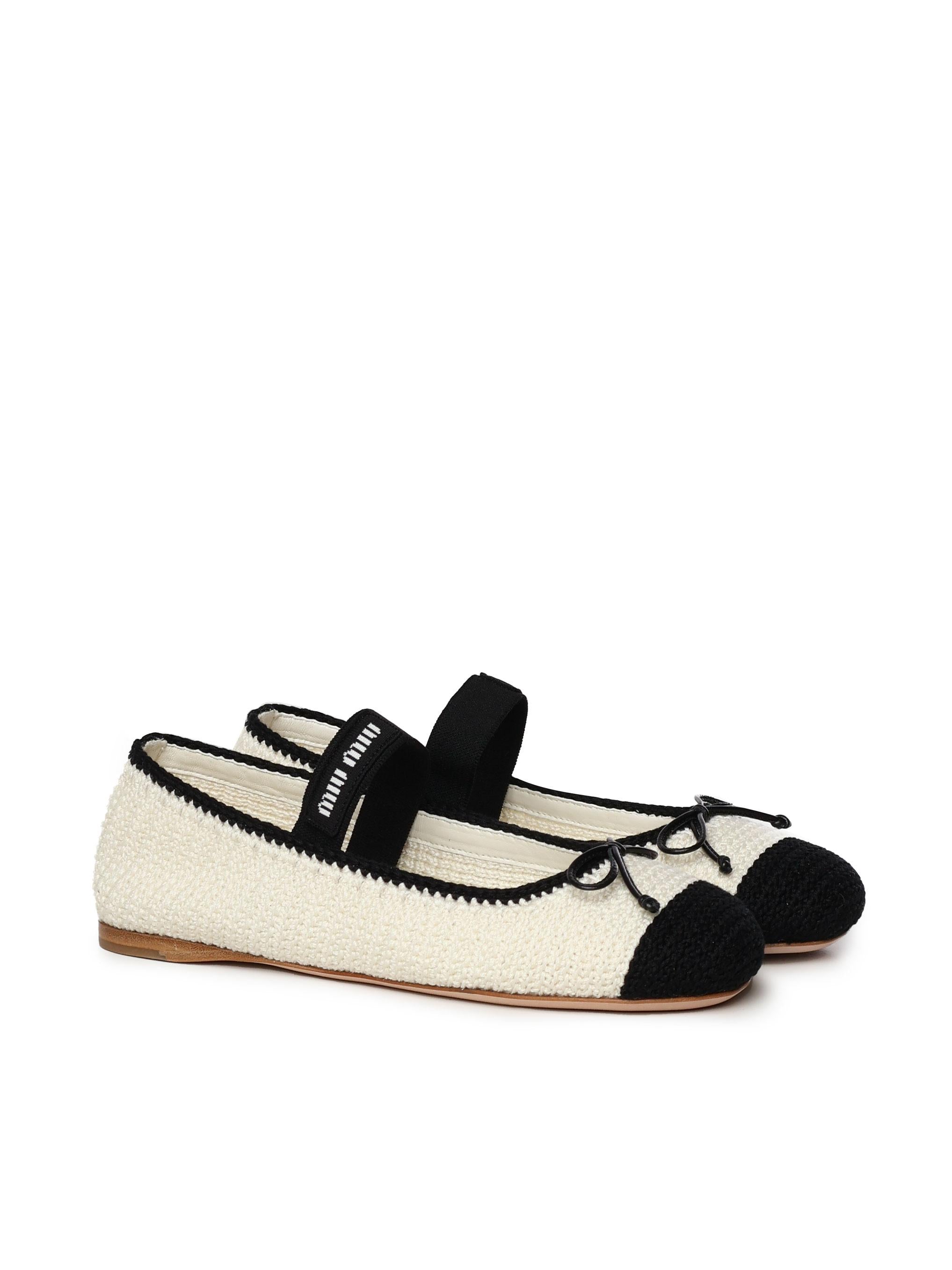 Ballerine in pelle 5F138E 2CQ2F0A72 MIU MIU 