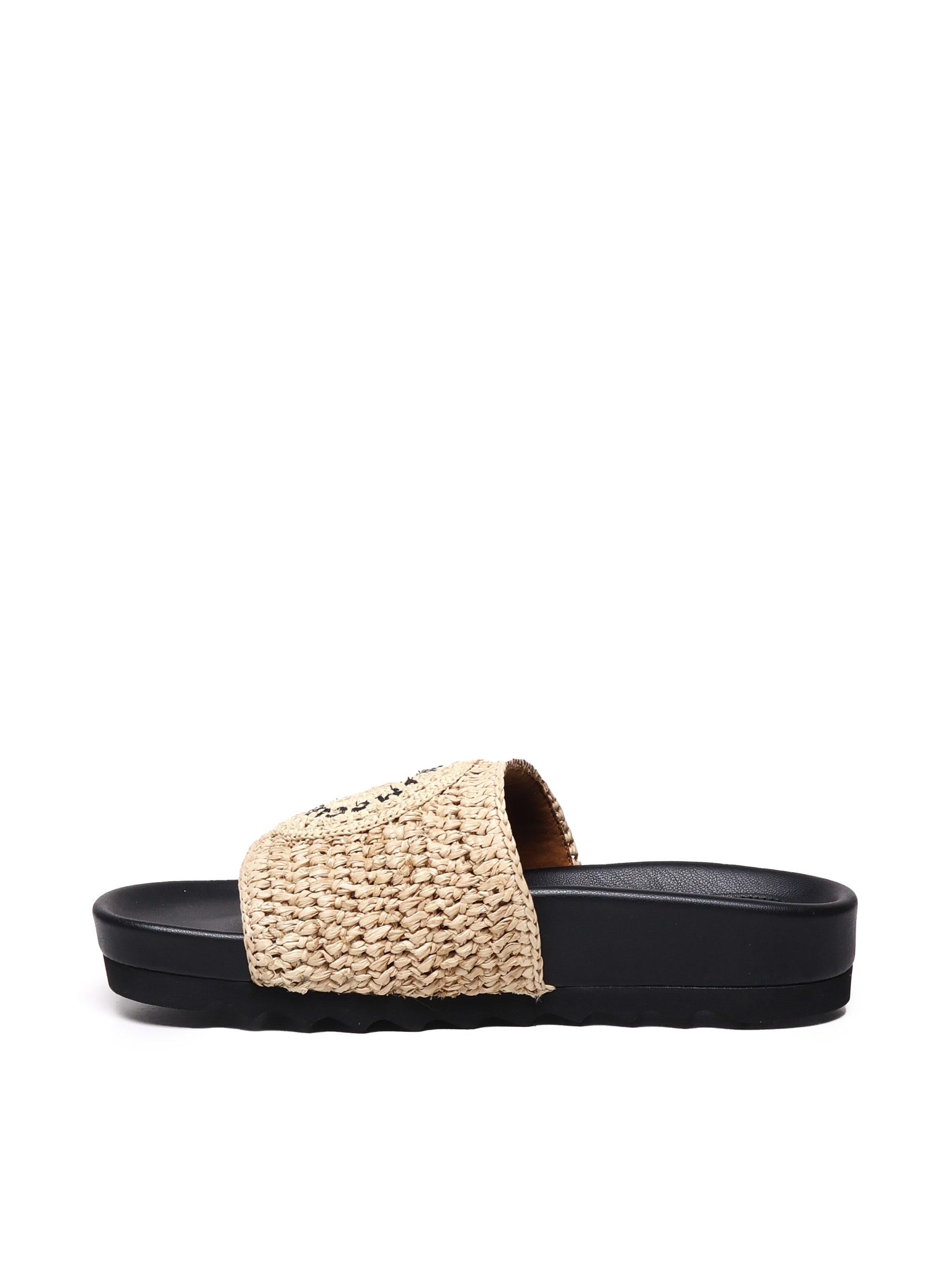 Slippers Elyse in gomma e rafia 810387 AFACL08536 STELLA McCARTNEY 