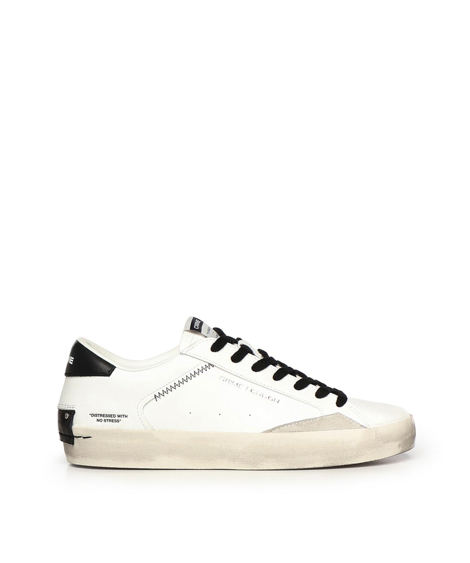Sneaker Distressed in pelle 16001PP5B WHITE CRIME LONDON 