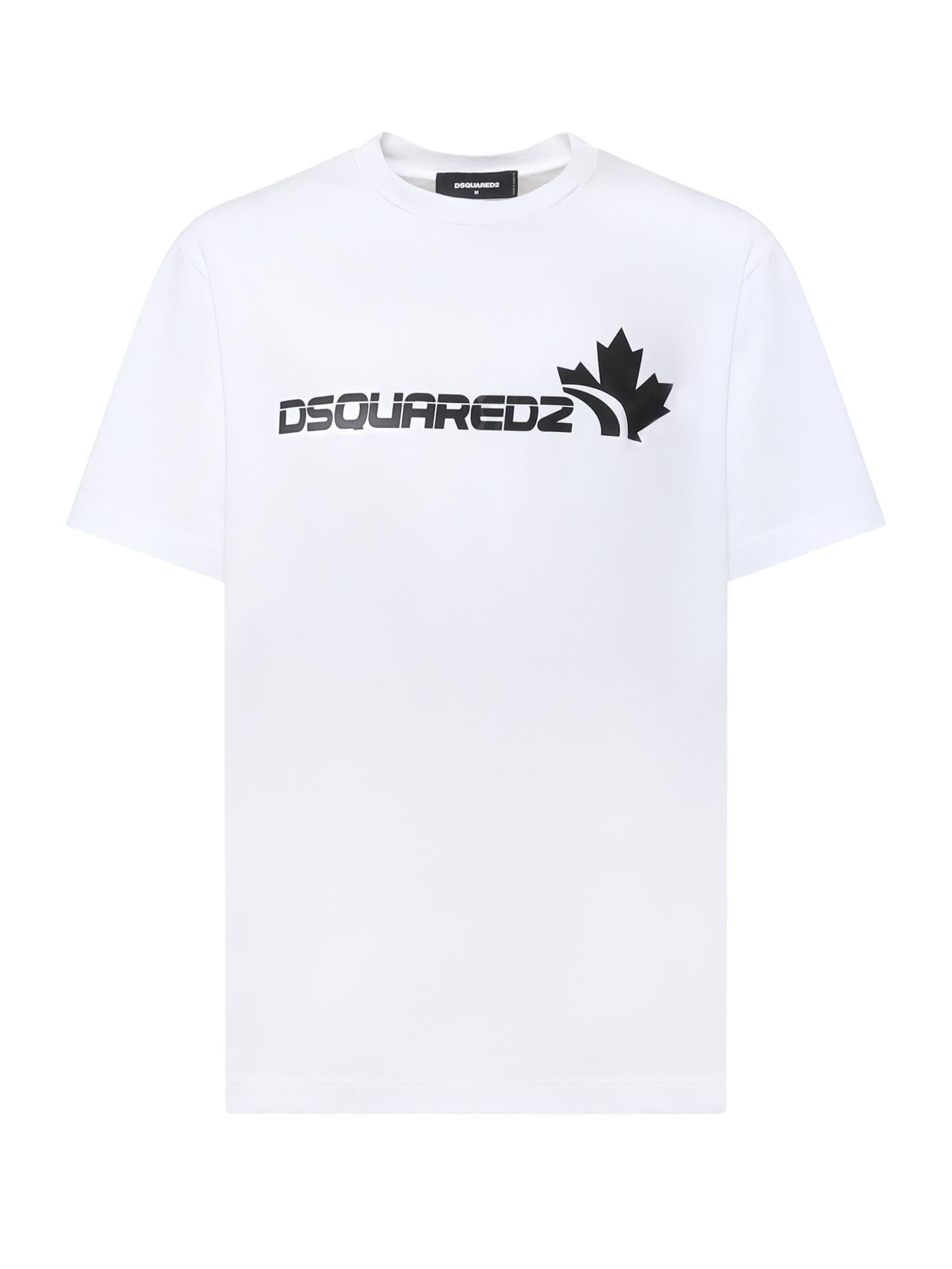 T-shirt in cotone con logo S71GD1629 D20020100 DSQUARED2 