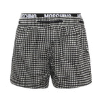 Boxer mare a quadri con logo V3A4221 94201555 MOSCHINO 