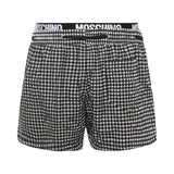 Boxer mare a quadri con logo V3A4221 94201555 MOSCHINO 