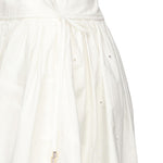 Gonna midi ricamata in cotone SS25137MSK WHITE SELF-PORTRAIT 
