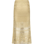 Gonna lunga effetto crochet fantasia 104732 A2FFC43 PINKO 