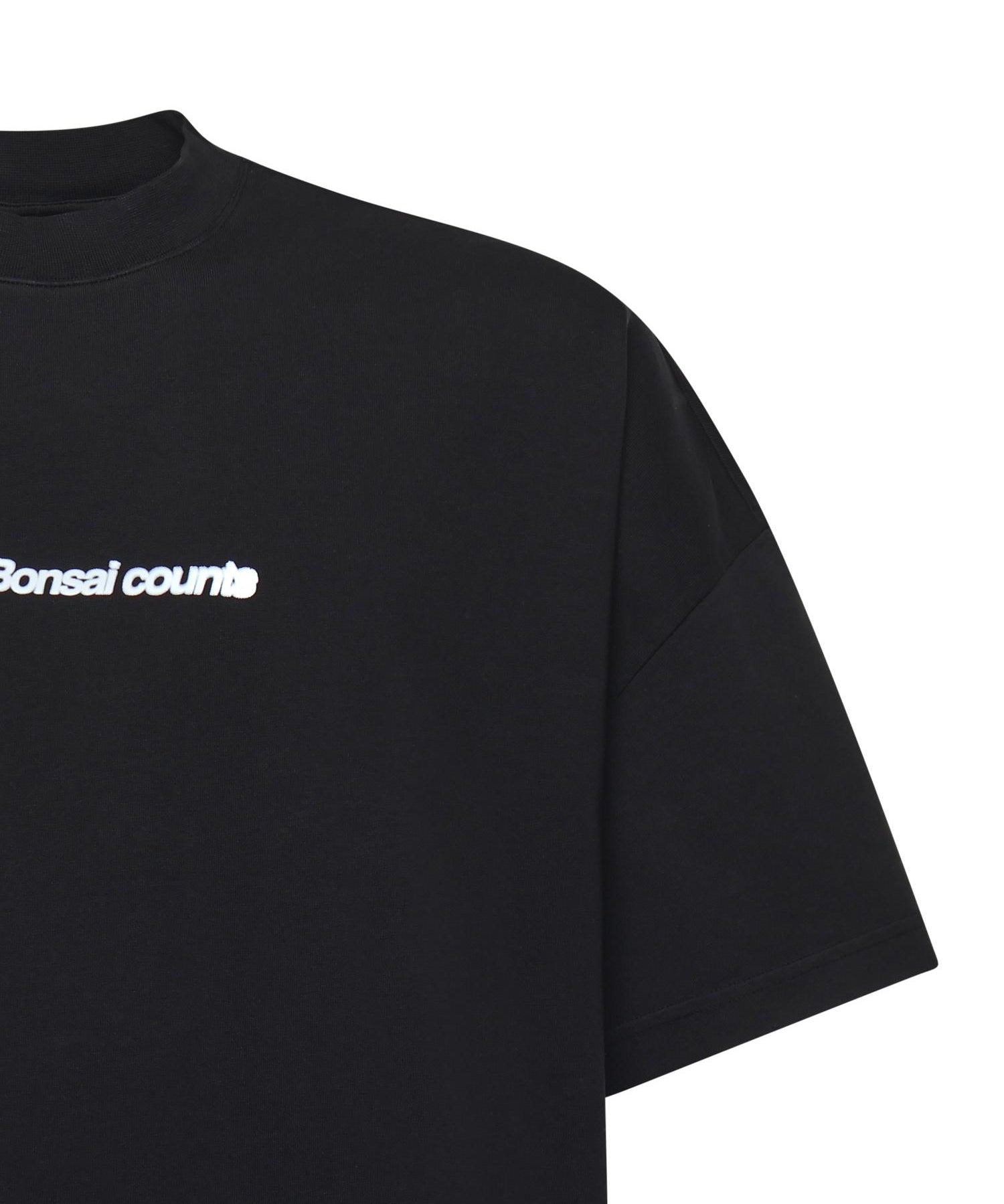 T-shirt in cotone con stampa TS002003 BLK BONSAI 