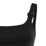 Canotta 90's con fibbia in cotone 126JDE153JS0194 9999 COURREGES 