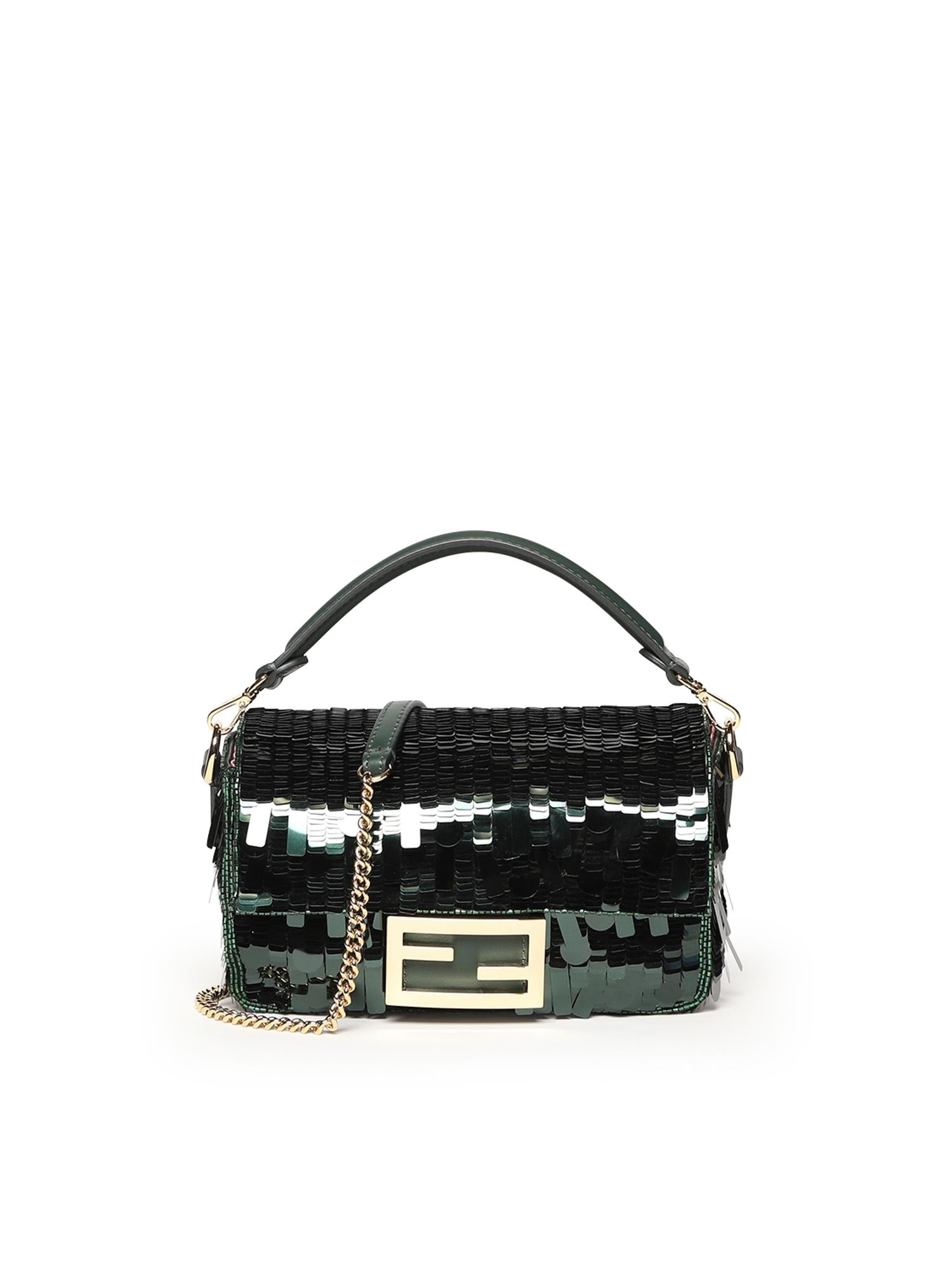 Borsa Baguette® Mini con paillettes 8BS017 AMP0F1TV5 FENDI 