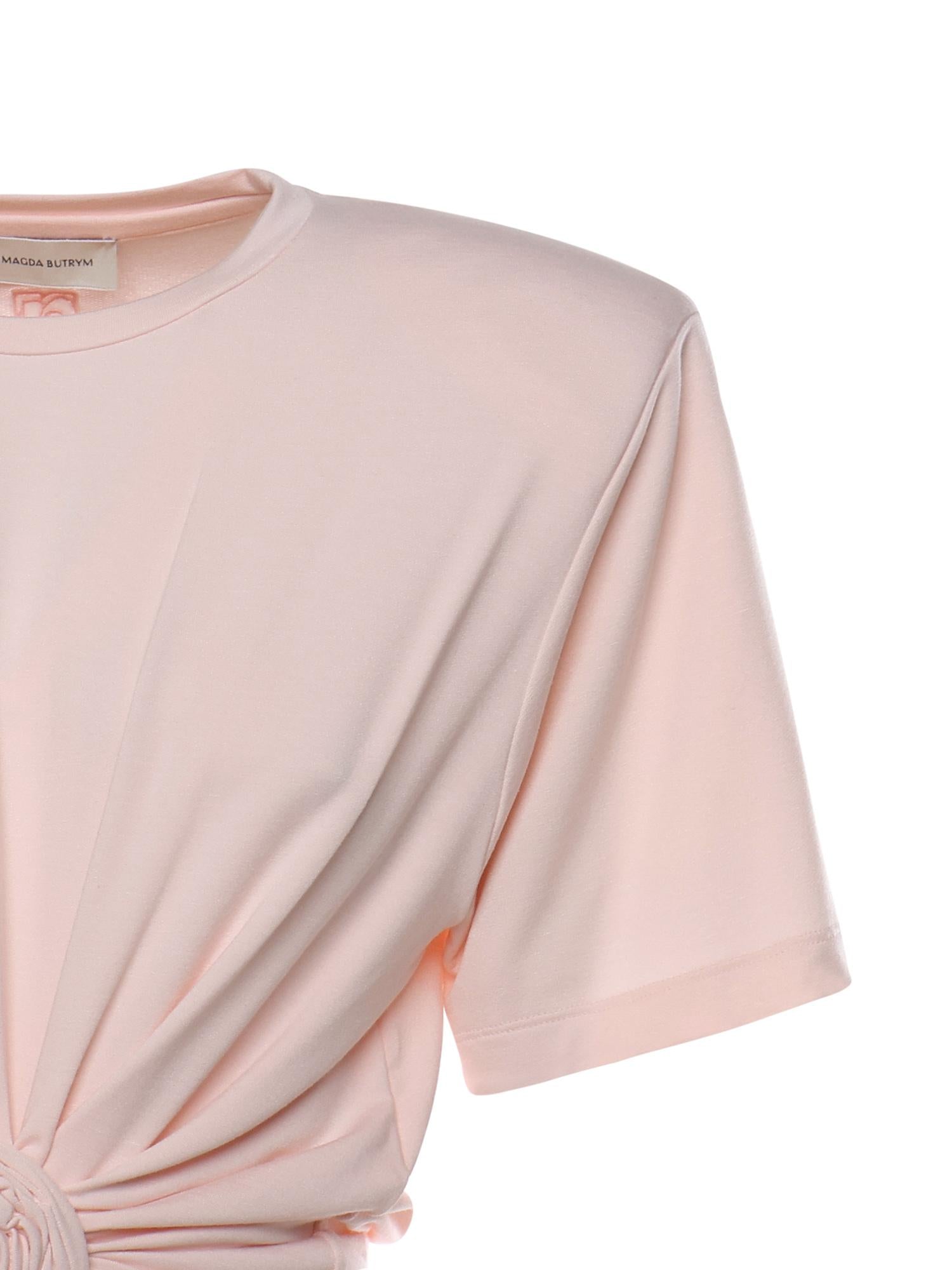 T-shirt cropped con nodo 101426  MAGDA BUTRYM 