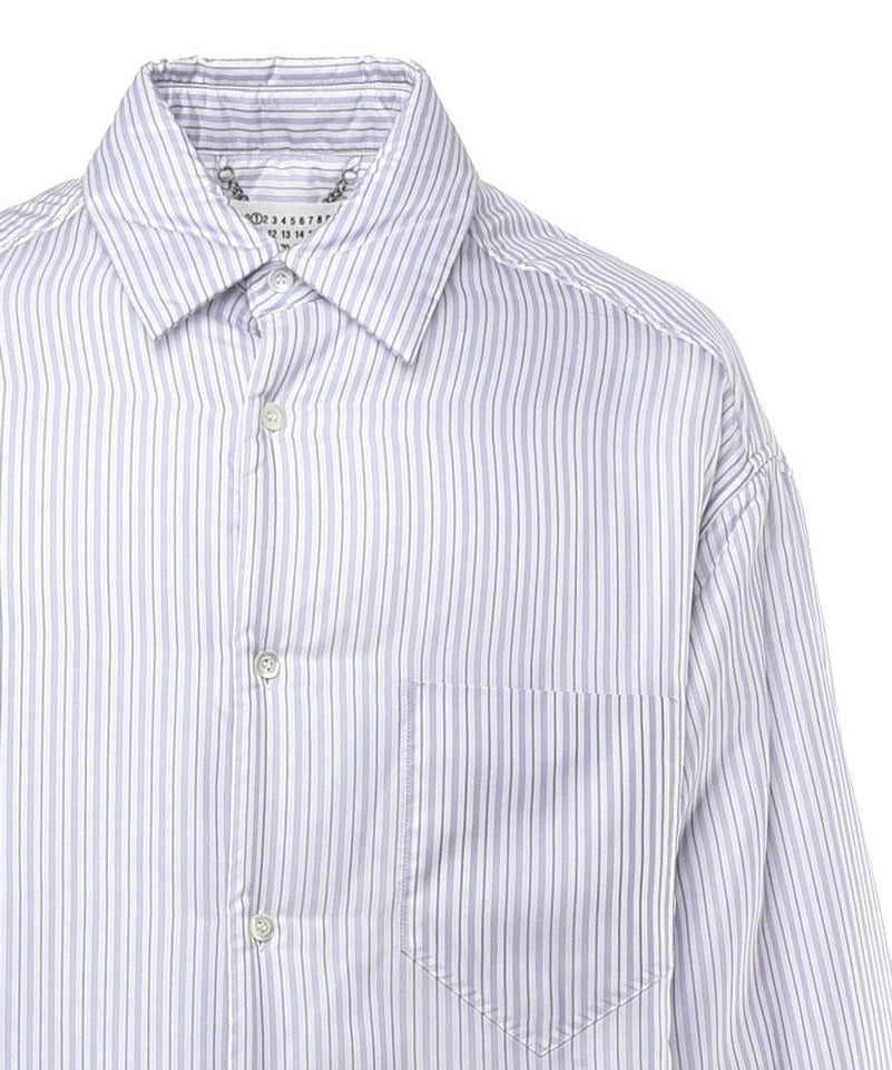 Camicia in cupro a righe S50DT0040 M35204001F MAISON MARGIELA 