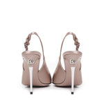 Slingback in raso con logo CG0776 A76308H056 DOLCE & GABBANA 