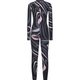 Jumpsuit in lycra con stampa Marmo 5UJI40 5U765002 PUCCI 