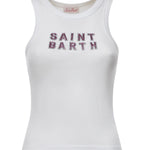 Tank top in cotone con logo AAD001 08543L MC2 SAINT BARTH 