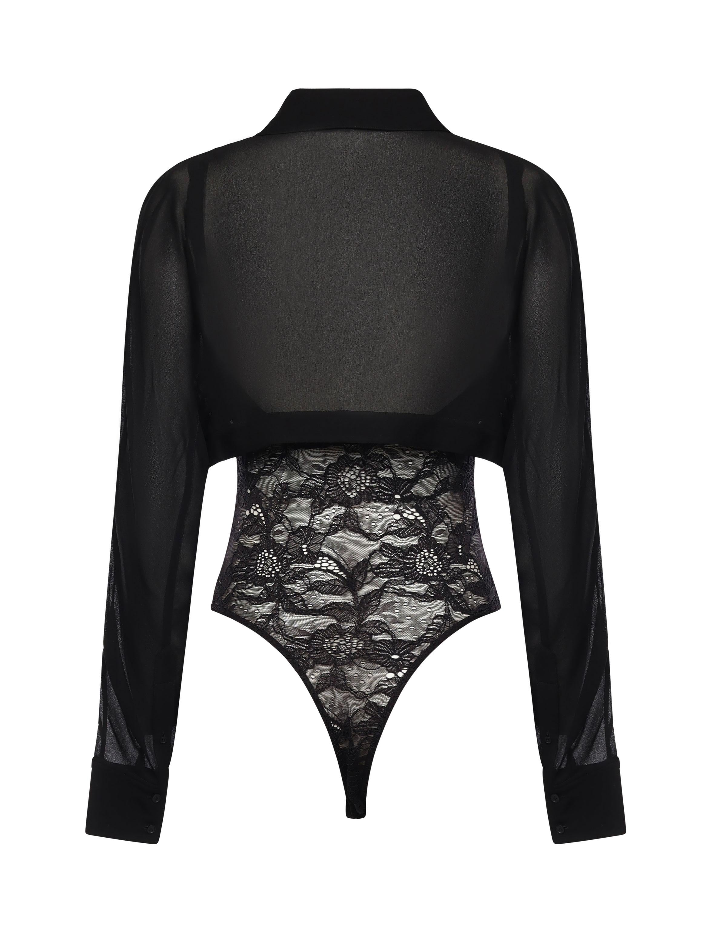 Camicia body in georgette AA9C0930T666A 995 ALAIA 