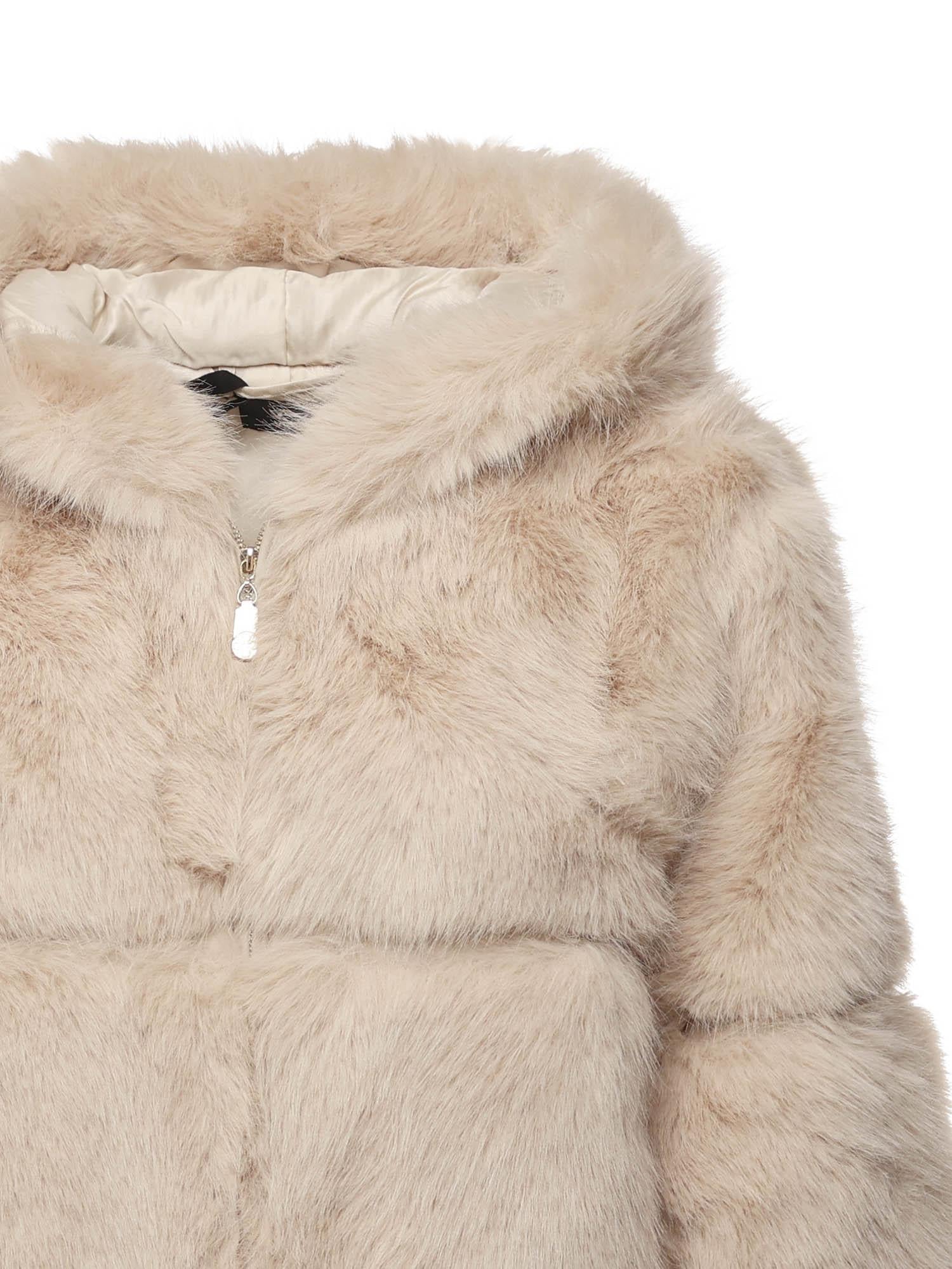 Pelliccia penny con cappuccio 73C19EX02 PENNYOFF WHITE V° 73 