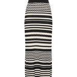 Gonna lunga a righe in maglia GOKD13207  INSPIRED BY AKEP 