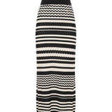 Gonna lunga a righe in maglia GOKD13207  INSPIRED BY AKEP 