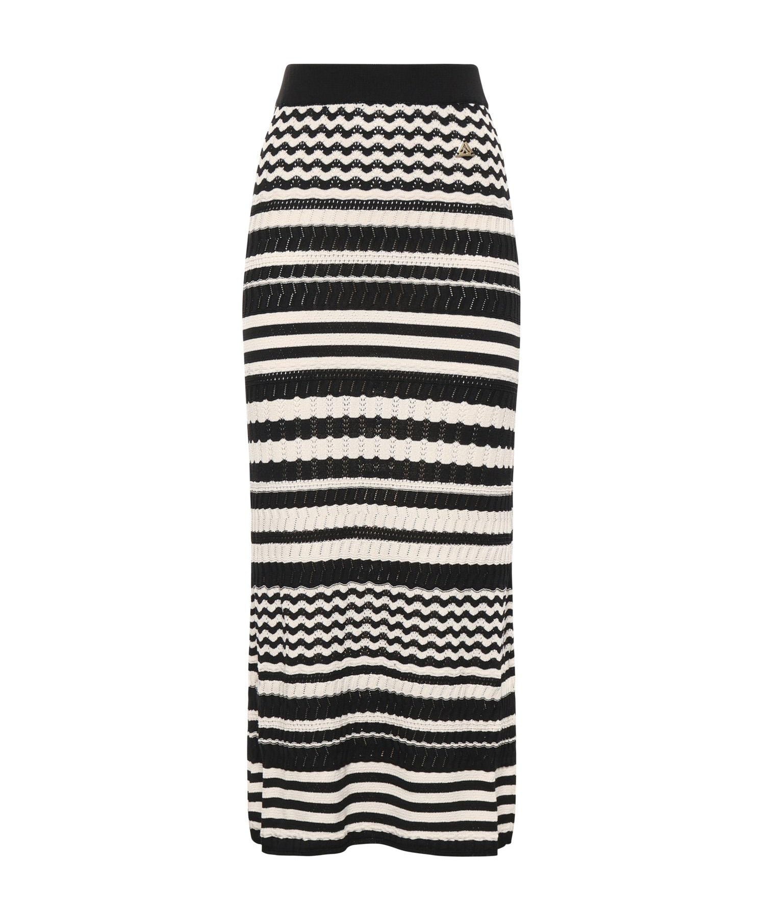 Gonna lunga a righe in maglia GOKD13207  INSPIRED BY AKEP 