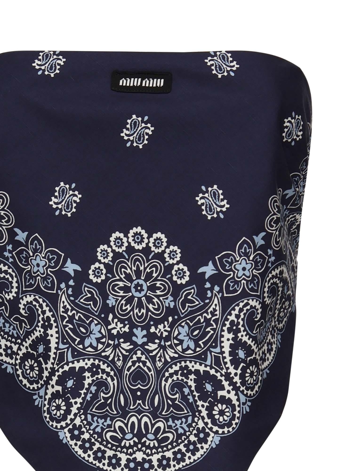 Top con stampa bandana MT2008 17QIF0QV9 MIU MIU 