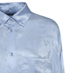 Camicia Cocoon Washed Crayon Allover in seta jacquard 850978 TTN105840 BALENCIAGA 
