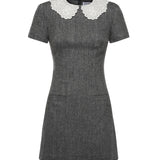 Mini abito in maglia di lana RS26038SA GR SELF-PORTRAIT 