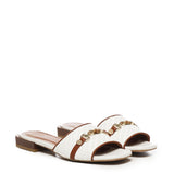 Sandali Esther Flat 73SC8VA01INT ESTHER FLATOFF WHITE/CUOIO V° 73 