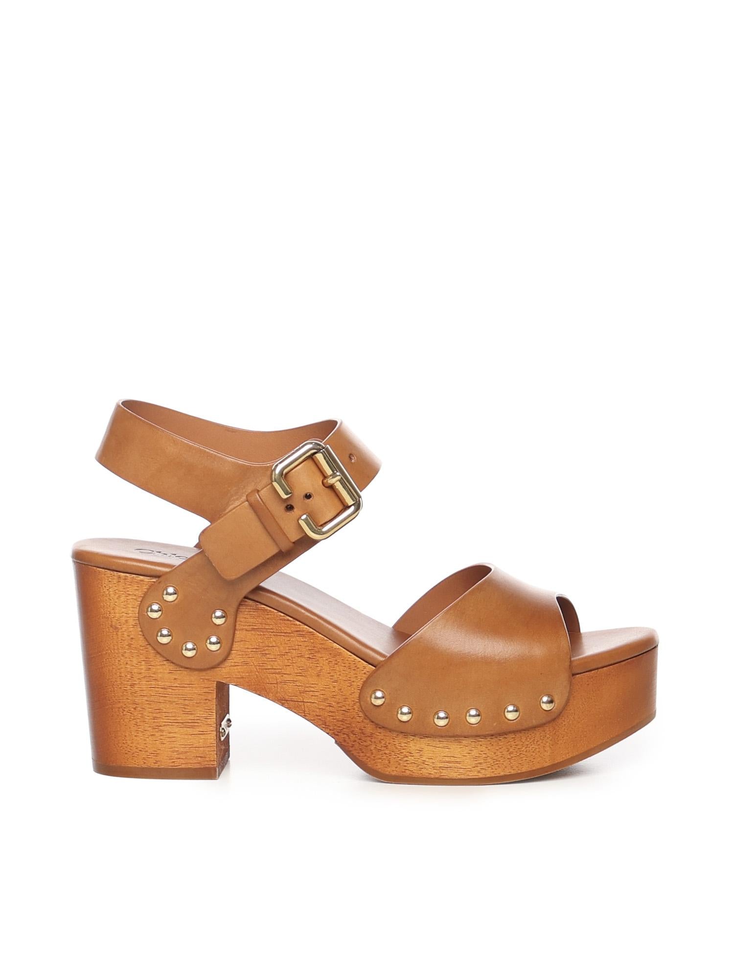 Zoccoli con zeppa Jeannette CHC25A12ILT 27T CHLOÉ 