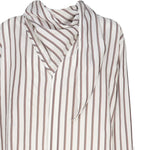 Camicia a righe in seta con collo foulard 748134 V35L09032 BOTTEGA VENETA 