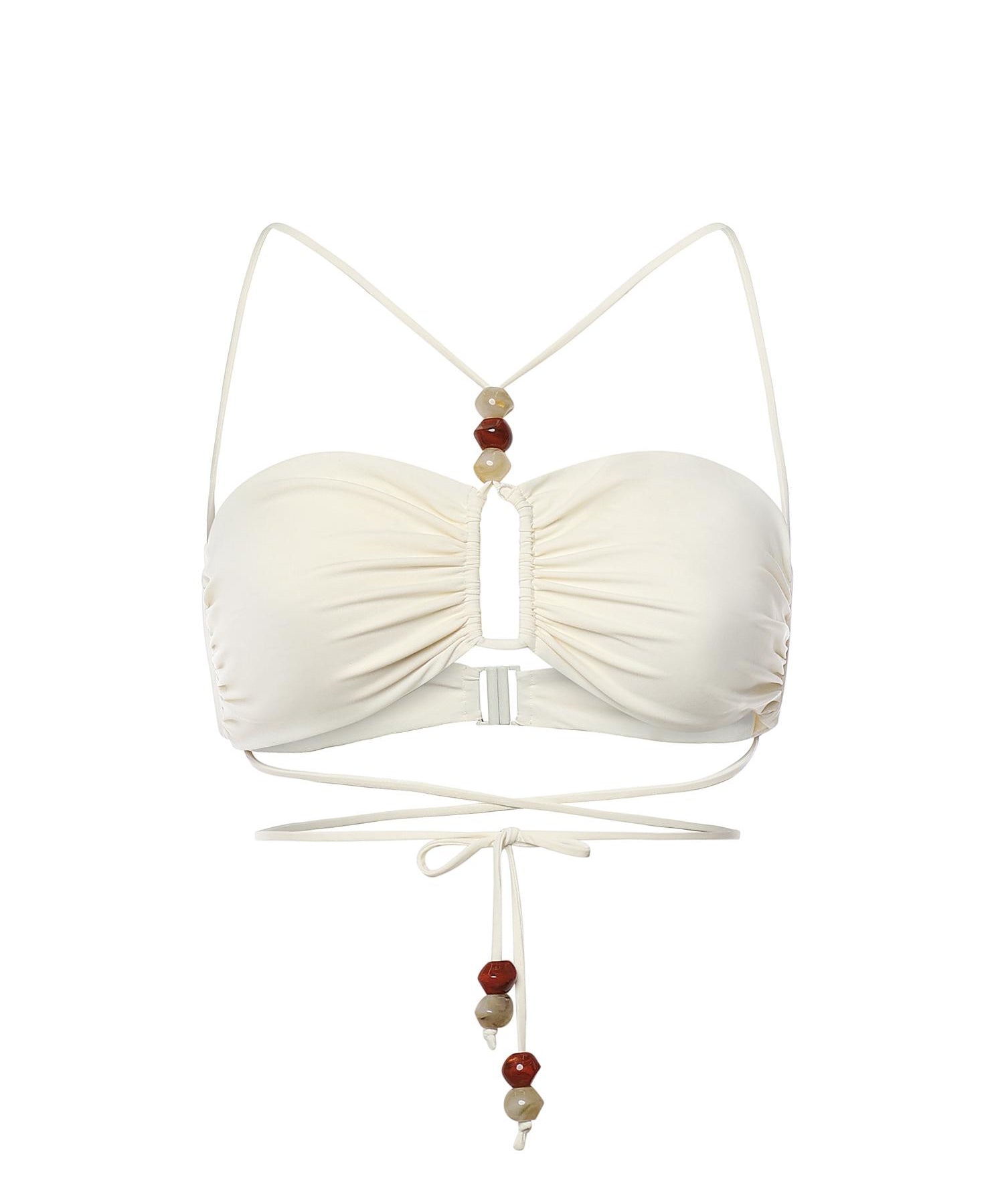 Top a fascia incrociato e perline 622426  MAGDA BUTRYM 