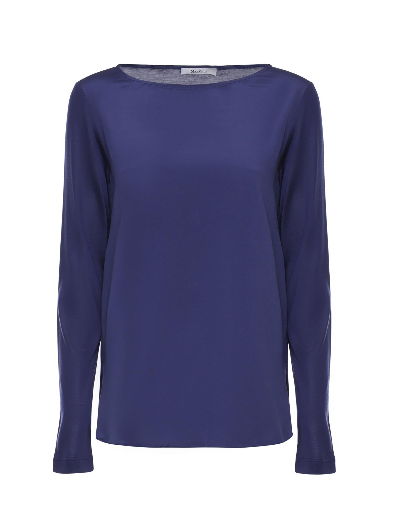 T-shirt in crêpe de Chine di seta e jersey 2611941048600 001 MAX MARA 