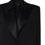 Blazer con rever in satin 1457208001 BLACK MAGDA BUTRYM 