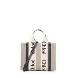 Tote bag piccola woody in lino CHC22AS397I26 91J CHLOÉ 