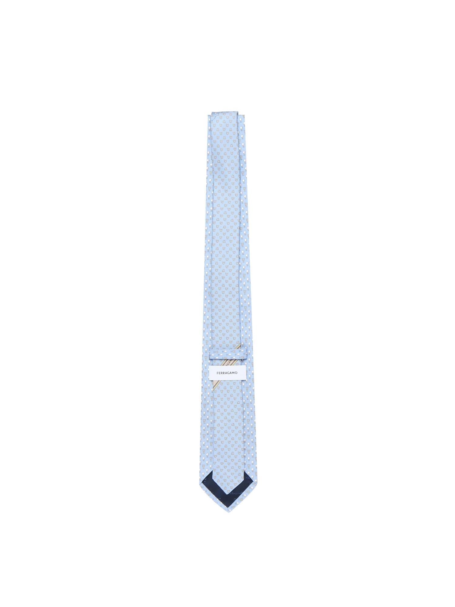 Cravatta in seta stampa Golf 351280 784521003 FERRAGAMO 