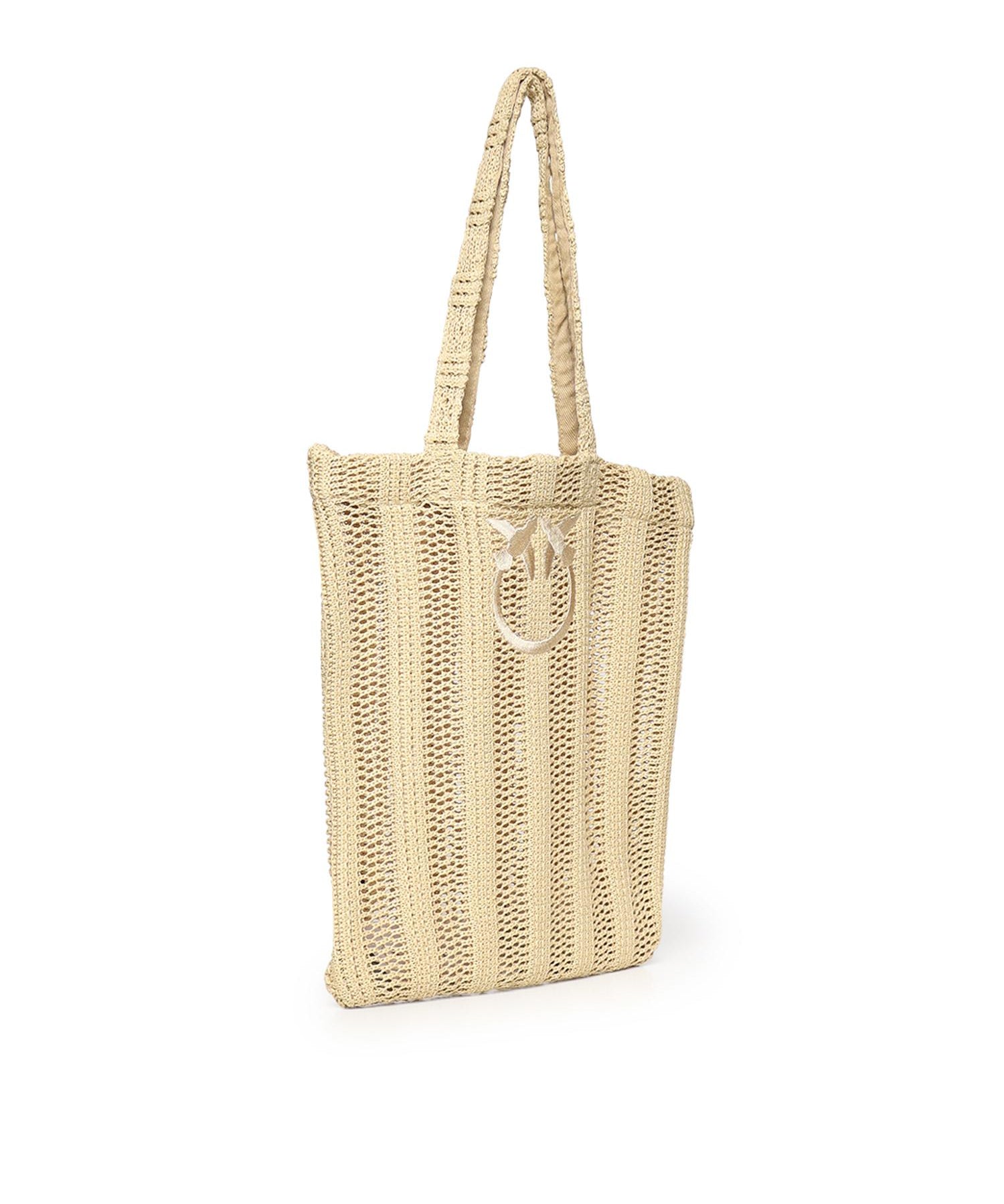 Borsa shopper media Easy Tote Bag in rafia 106728 A39YC39 PINKO 