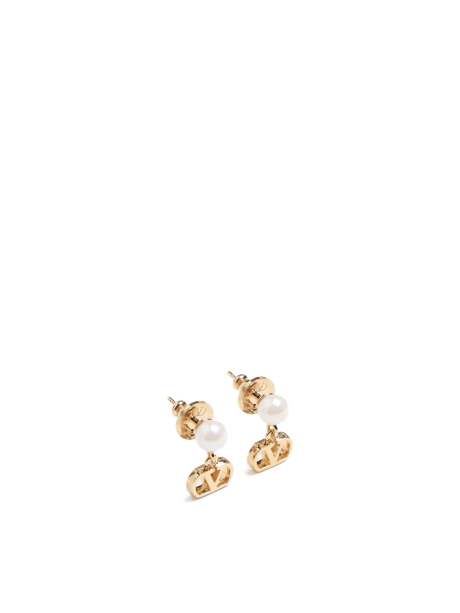 Orecchini Vlogo Signature in metallo e perle 8W2J0X81 DHCR5G VALENTINO GARAVANI 