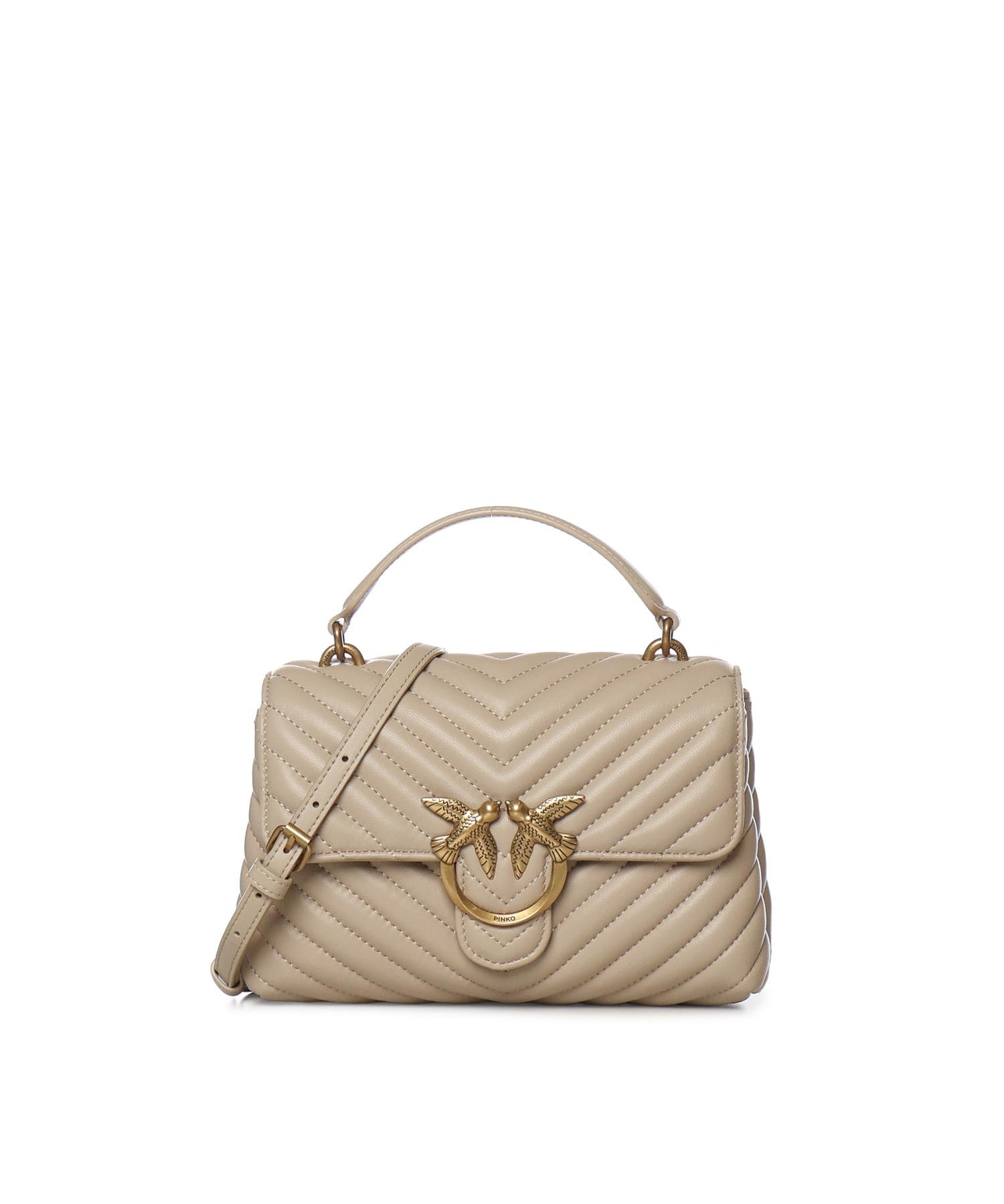 Borsa piccola a mano Lady Love Bag Puff Chevron 100044 A0GKC50Q PINKO 