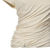 T-shirt con nodo laterale e drappeggio 168526  MAGDA BUTRYM 
