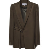 Giacca drappeggiata in lana S359Y03XAE 4160 LOEWE 