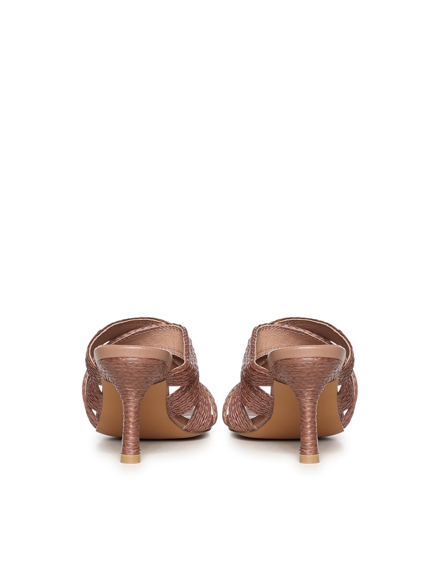 Mules Palmo in rafia 883Z69HG TERRACOTA BIBI LOU 