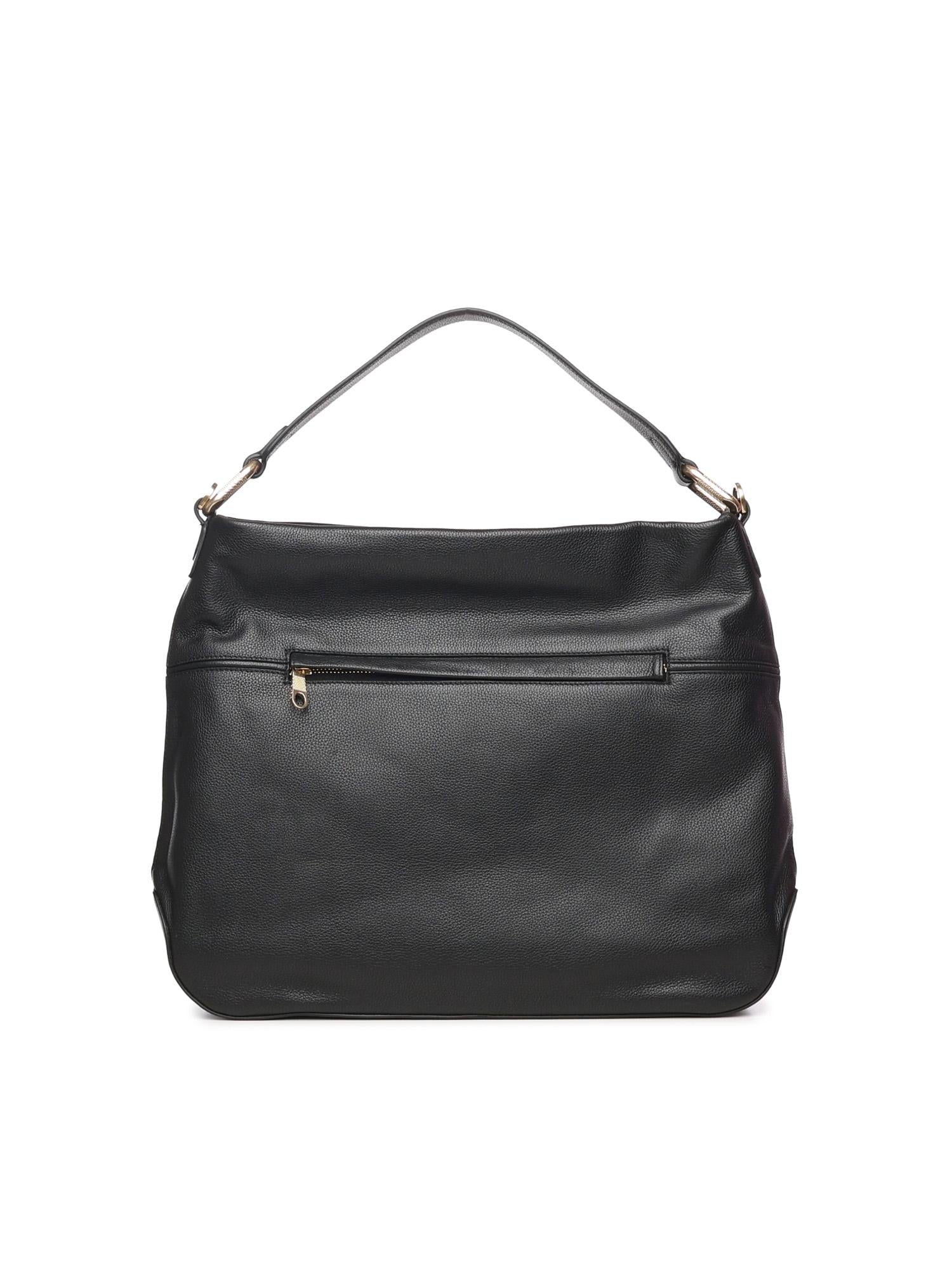 Borsa a spalla con logo BIBP9E502 NERO BIASIA 