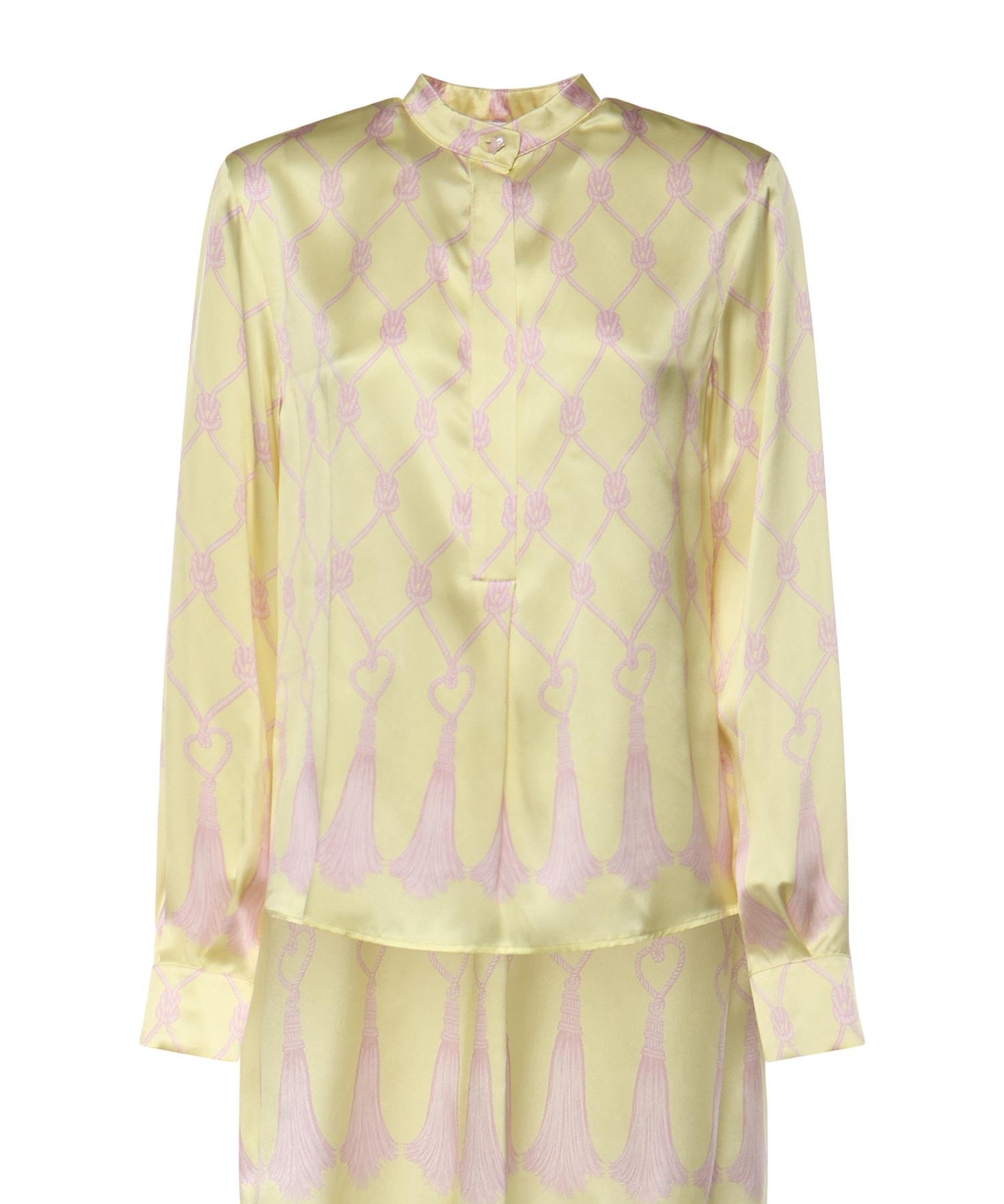Camicia in seta con stampa nappine 80AAL635 NS850656 GENNY 