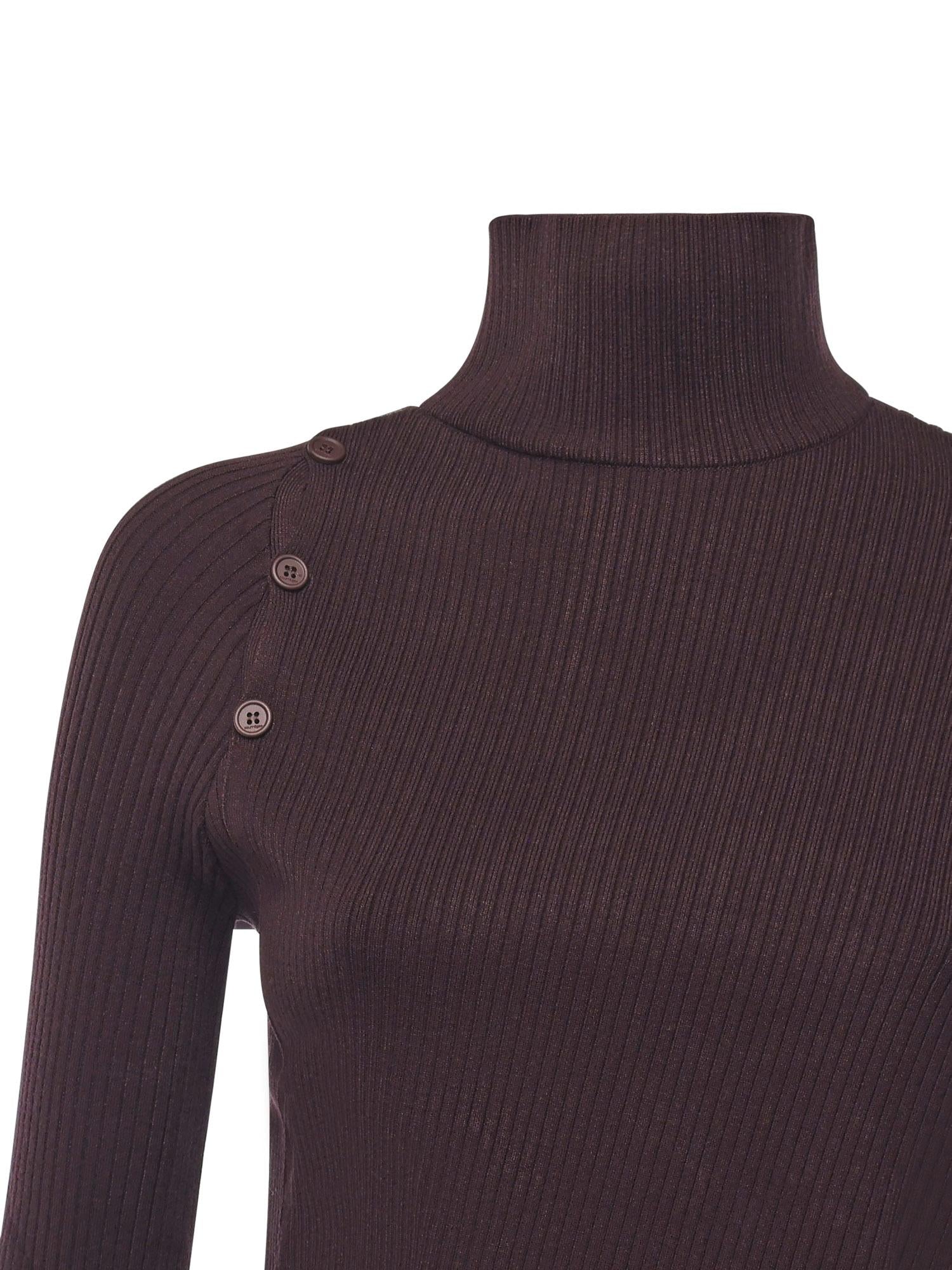 Maglione con bottoni obliqui <BR/> 425MPU258FI001 4010 COURREGES 