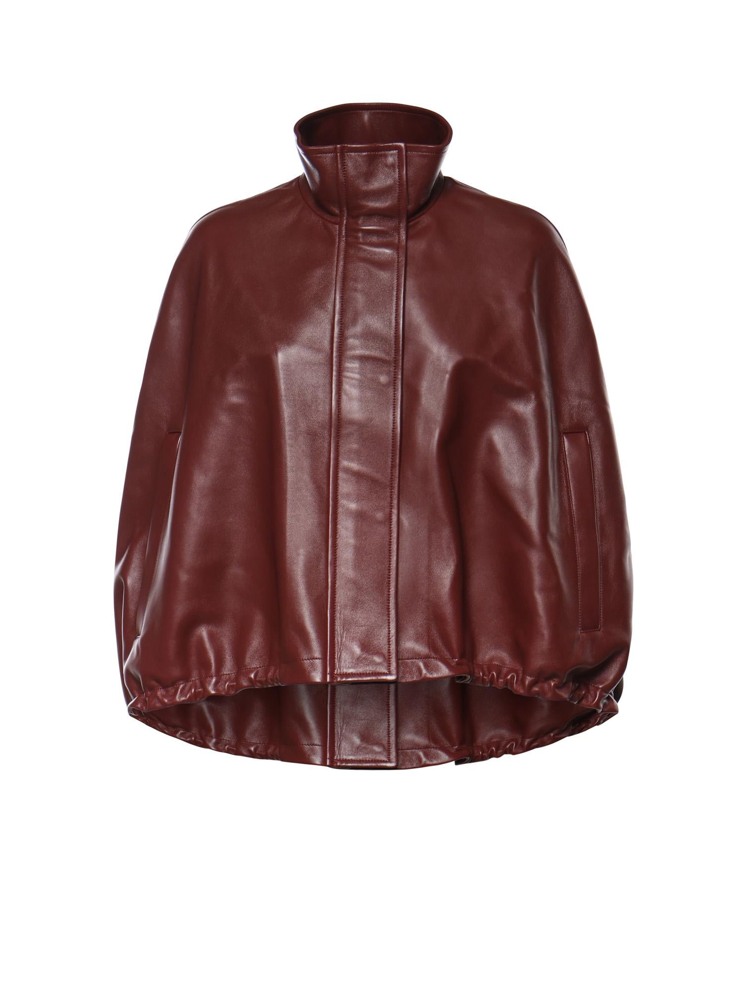 Mantella cropped in pelle 871813 TUS126500 BALENCIAGA 