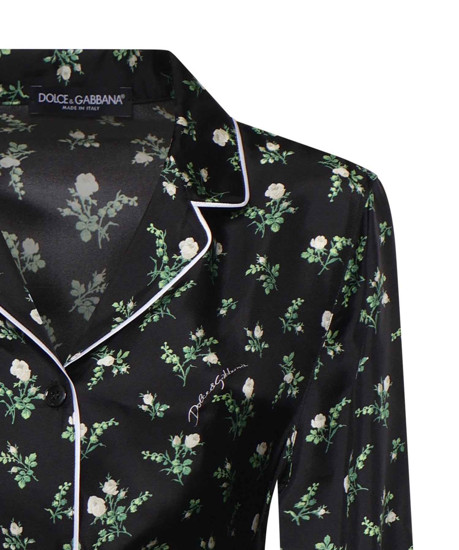 Camicia con stampa Roselline e Mughetti F5I89T IS13GHX6CB DOLCE & GABBANA 