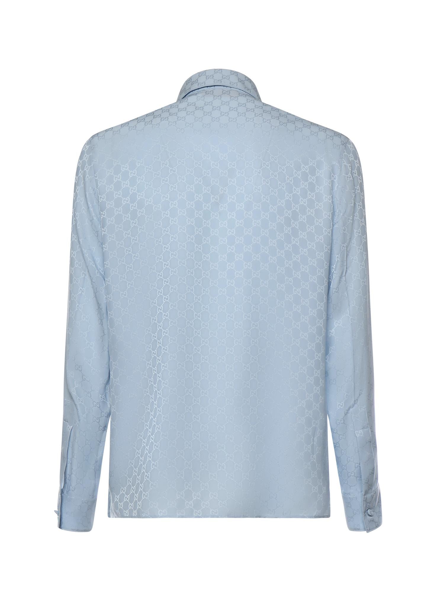 Camicia in seta GG jacquard 847034 ZATF94977 GUCCI 